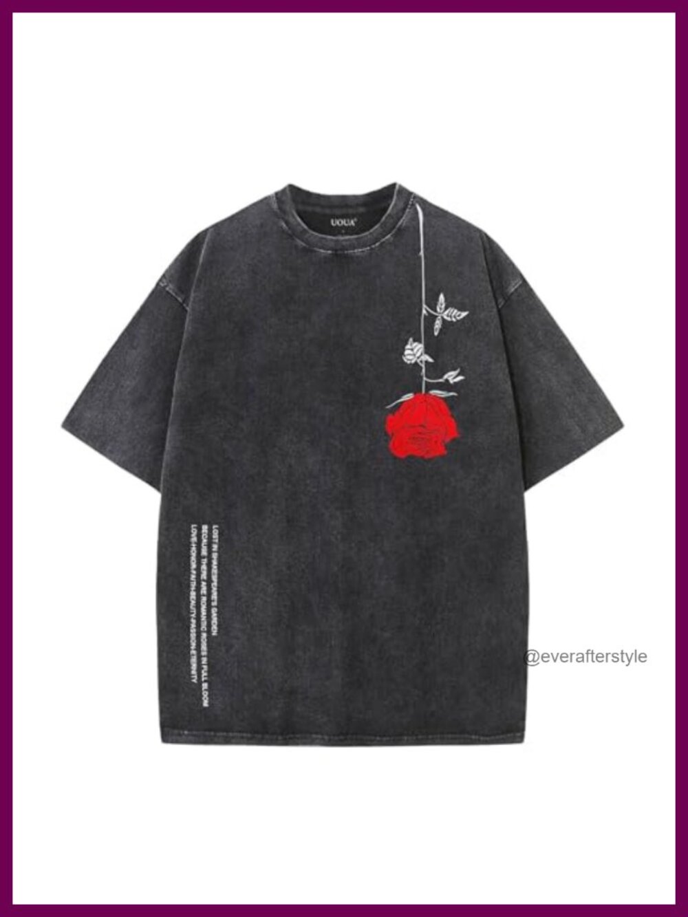 Oversized Acid Wash Vintage Graphic Tee 100% Cotton Streetwear